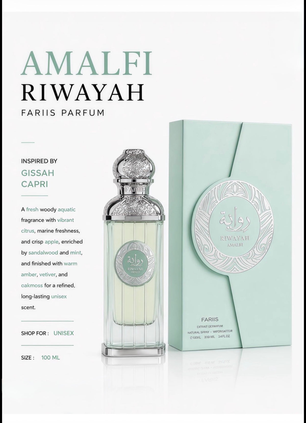 AMALFI RIWAYAH Extrait De Parfum – 100 ml