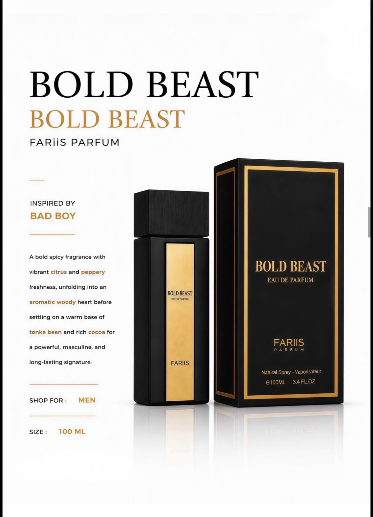 BOLD BEAST Eau De Parfum – 100 ml
