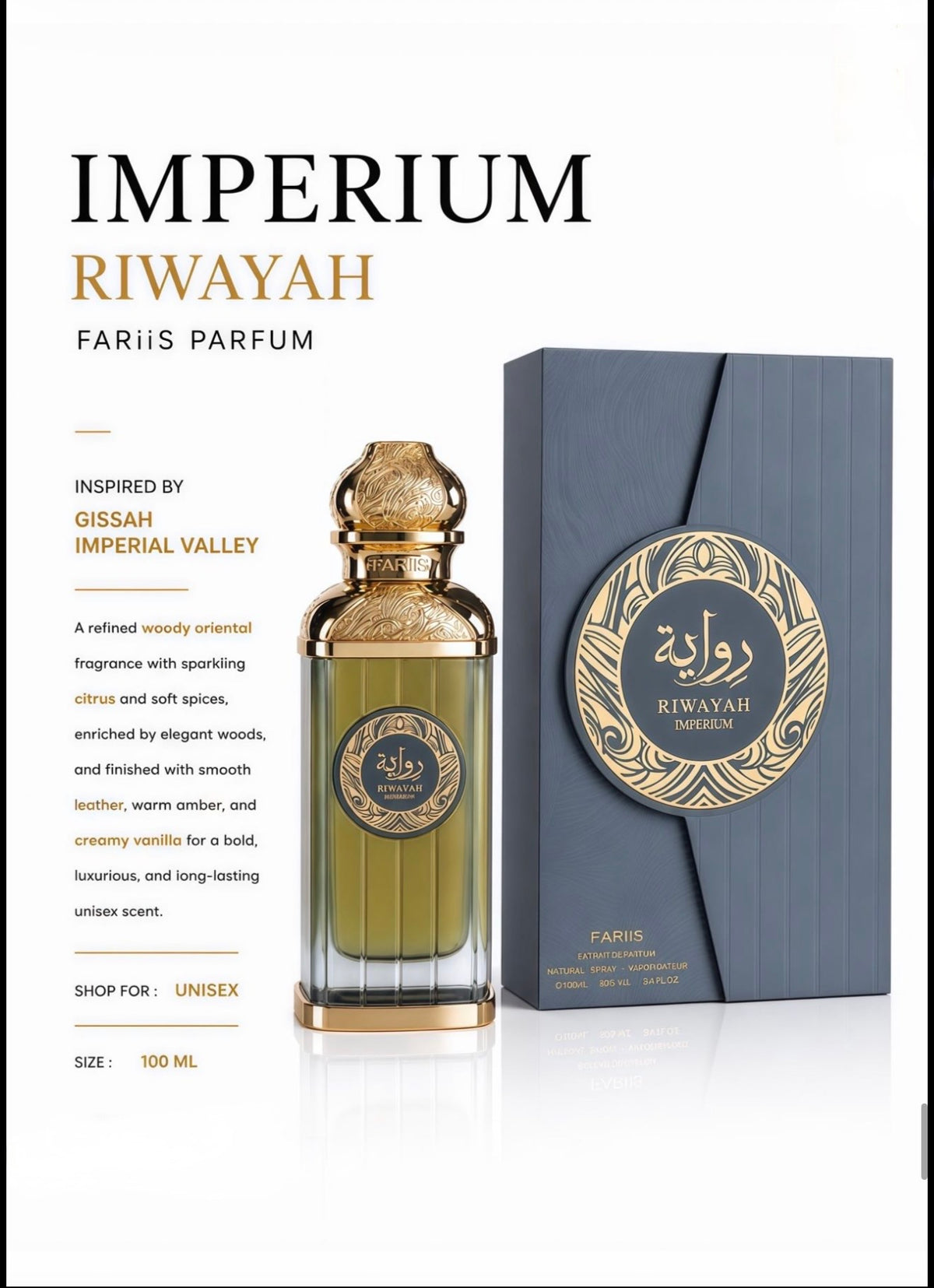 IMPERIUM RIWAYAH Extrait De Parfum – 100 ml