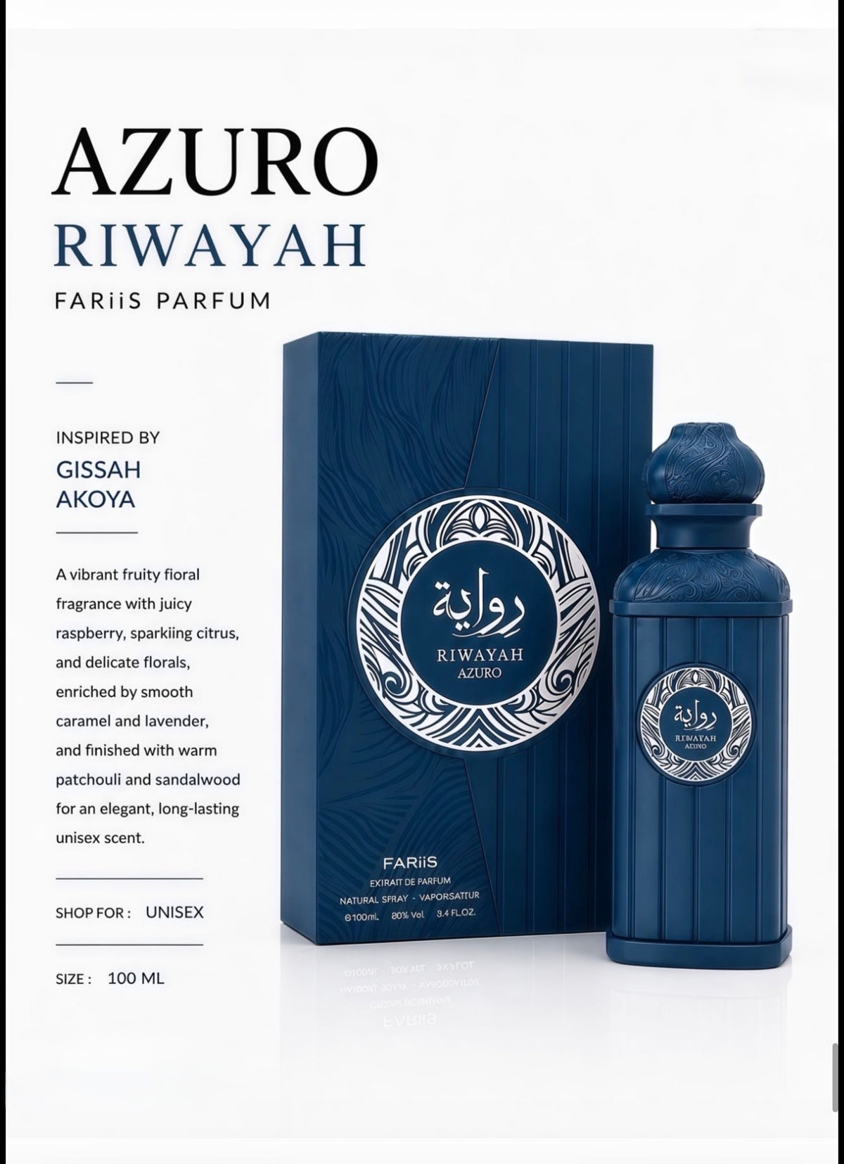AZURO RIWAYAH Extrait De Parfum – 100 ml