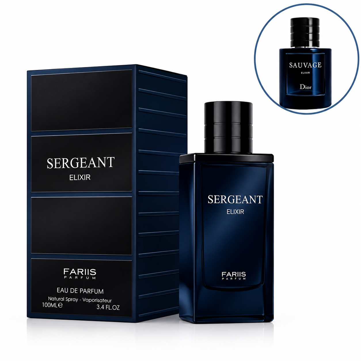 Fariis Sergeant Elixir Eau De Parfum 100ml - Inspired By Sauvage Elixir