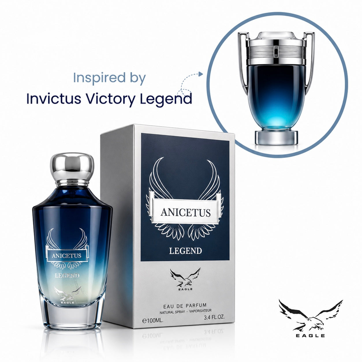 Eagle Anicetus Legend Eau De Parfum 100ml - Inspired By Invictus Legend (Rabanne)